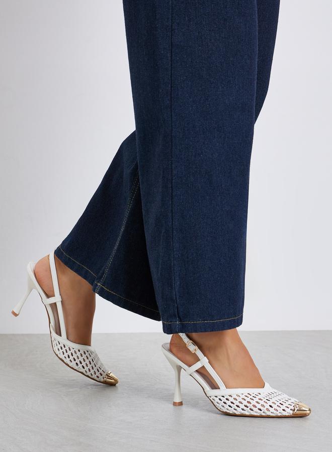 ستايلي حذاء بحزام خلفي منسوجة - Image 1